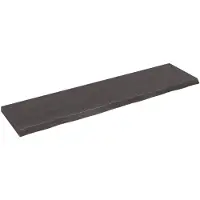 vidaXL Dessus de table marron foncé bois chêne massif traité