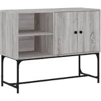 vidaXL Sideboard Gris Sonoma 100x40x79,5 cm Matériau dérivé du bois