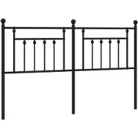 vidaXL Tête de lit de rechange en métal noir 180 cm