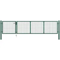 vidaXL Portail de jardin en acier vert 350 x 75 cm