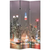 vidaXL Cloison de séparation pliable 120x170 cm New York la nuit