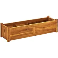 vidaXL Lit surélevé de jardin Bois d'acacia 100x30x25 cm