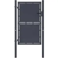 vidaXL Portail de jardin en acier 100 x 125 cm anthracite
