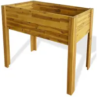 vidaXL Plateau de jardin surélevé en bois massif d'acacia