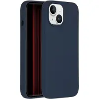 Accezz Coque Liquid Silicone Apple iPhone 15 - Bleu foncé
