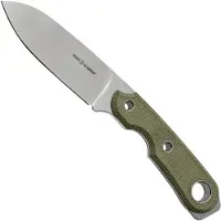 Viper Basic 3 VT4034CG MagnaCut Spear Point Satin, Green Canvas Micarta, couteau à lame fixe