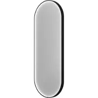 Balmani Secret Black miroir ovale noir lumineux et anti-buée 45 x 120 cm
