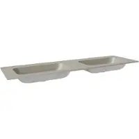Balmani Tablo Strada double vasque top solid soie grise matte 180 x 55 cm