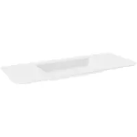 Balmani Moon plan simple Solid Surface blanc mat 130 x 55 cm