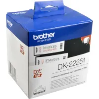 Brother DK-22251 Noir et rouge sur blanc (62 mm)