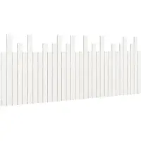 vidaXL Tête de lit murale blanche 204x3x80 cm pin massif