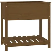 vidaXL Jardinière avec étagère Marron miel 82,5x54x81 cm Bois de pin