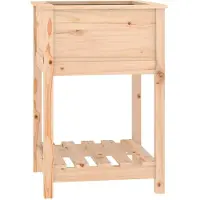 vidaXL Jardinière avec étagère 54x54x81 cm Bois massif de pin