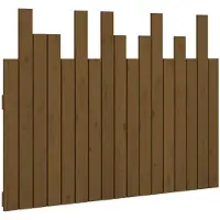 vidaXL Tête de lit murale brun miel 108x3x80 cm pin massif