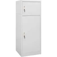 vidaXL Armoire de selle gris clair 53x53x140 cm acier