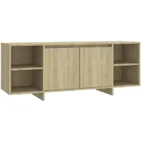 vidaXL Armoire TV Chêne Sonoma 130x35x50 cm Bois composite