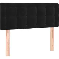 vidaXL Tête de lit noir 100x5x78/88 cm velours