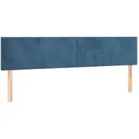 vidaXL Têtes de lit 2 pcs. Bleu foncé 80x5x78/88 cm velours