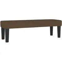 vidaXL Banc Marron foncé 100x30x30 cm Tissu