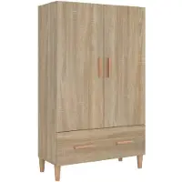 vidaXL Highboard chêne Sonoma 70x31x115 cm Matériau dérivé du bois