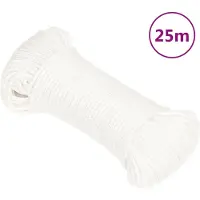 vidaXL Corde de bateau Blanc complet 4 mm 25 m Polypropylène