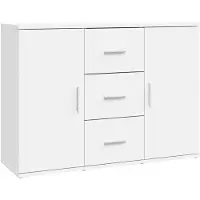 vidaXL Sideboard Blanc 91x29,5x65 cm Bois composite