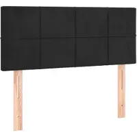 vidaXL Tête de lit noir 100x5x78/88 cm velours