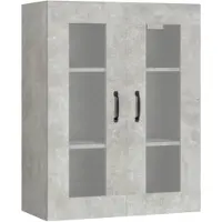 vidaXL Armoire suspendue gris béton 69,5x34x90 cm