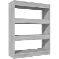 vidaXL Bibliothèque/Séparateur de pièce sonoma gris bois d'ingénierie