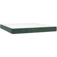 vidaXL Matelas à ressorts ensachés vert foncé 160x200x20 cm velours