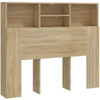 vidaXL Tête de lit avec étagères Chêne Sonoma 120x19x103,5 cm
