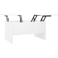 vidaXL Table basse blanche 80x50x42,5 cm Bois composite