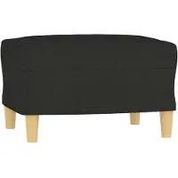 vidaXL Repose-pied Noir 60x50x41 cm Tissu