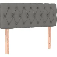 vidaXL Tête de lit gris foncé 100x7x78/88 cm Tissu