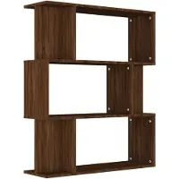 vidaXL Bibliothèque/Cloison Chêne marron 80x24x96 cm Bois d'ingénierie