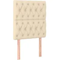 vidaXL Têtes de lit 2 pcs. Crème 80x7x78/88 cm Tissu