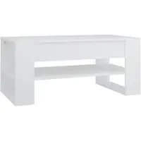 vidaXL Table basse blanche 102x55x45 cm Bois composite