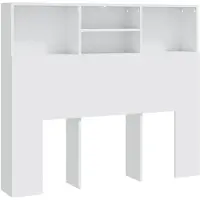 vidaXL Tête de lit avec étagères blanc 120x19x103,5 cm
