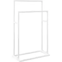 vidaXL Porte-serviettes sur pied Blanc 48x24x78,5 cm Fer