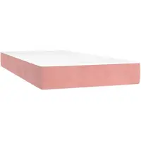 vidaXL Matelas à ressorts ensachés rose 90x200x20 cm velours