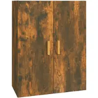 vidaXL Armoire suspendue chêne fumé 69,5x34x90 cm