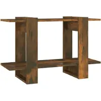 vidaXL Bibliothèque/Séparateur de pièce Chêne fumé 80x30x51 cm