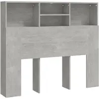 vidaXL Tête de lit avec étagères gris béton 120x19x103,5 cm