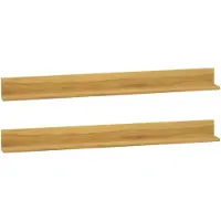 vidaXL Étagères murales 2 pcs 110x10x10 cm Bois de teck massif