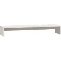 vidaXL Support d'écran blanc 100x27x15 cm pin massif