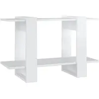 vidaXL Bibliothèque/Séparateur de pièce Blanc brillant 80x30x51 cm