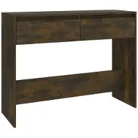 vidaXL Table console chêne fumé 100x35x76,5 cm bois d'ingénierie