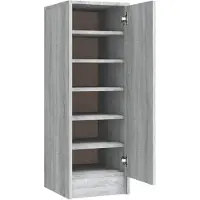 vidaXL Meuble à chaussures Sonoma gris 32x35x92 cm Bois d'ingénierie