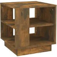 vidaXL Couchtisch Räuchereiche 40x40x43 cm Holzwerkstoff