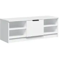 vidaXL Armoire TV blanche 102x35x36,5 cm Bois composite